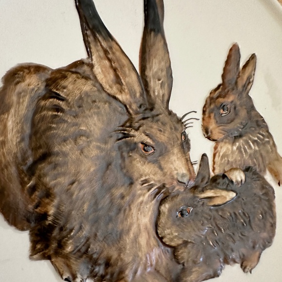 1975 First Edition Mothers Series Rabbit Plate Goebel W Germany with Box - Picture 4 of 13